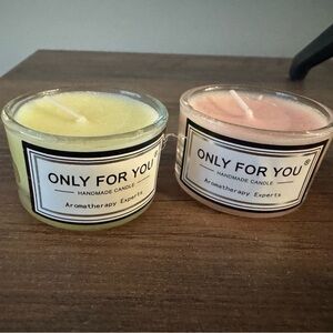 Aromatherapy Candle Set - Yellow and Pink